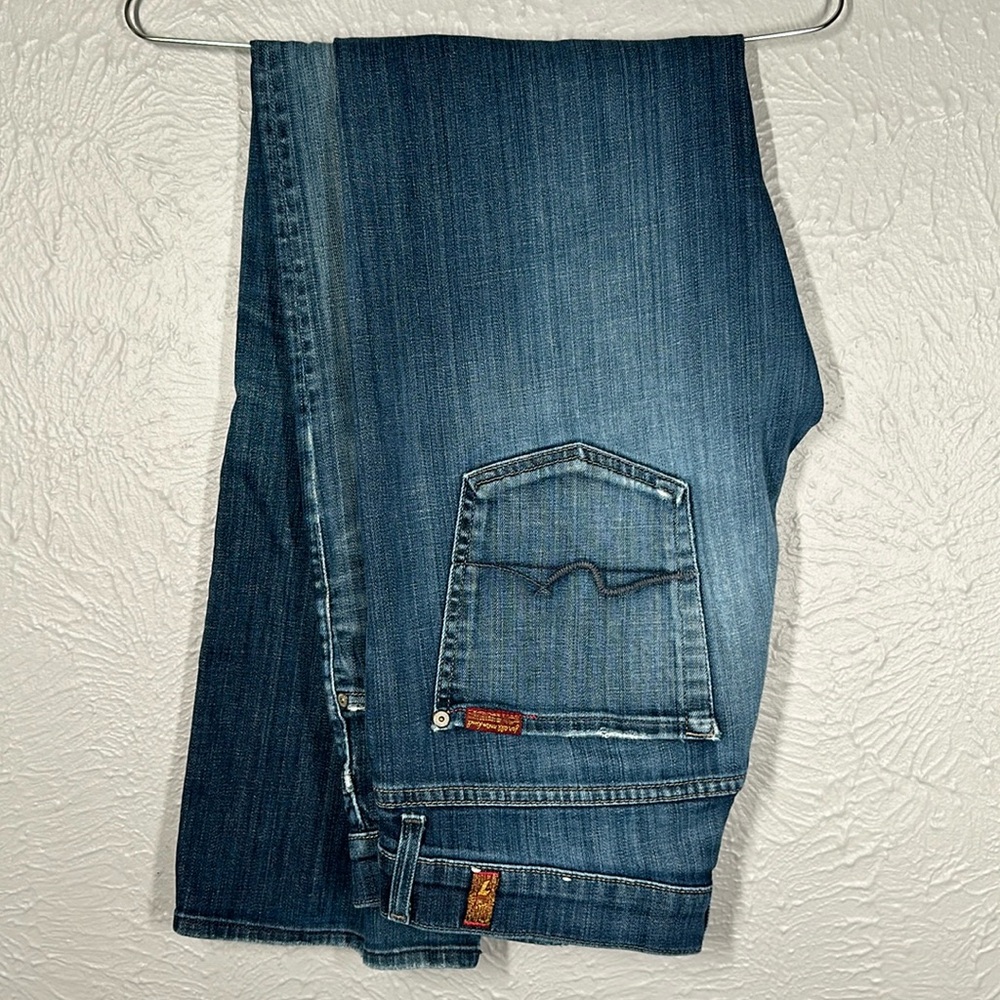7 For All Mankind Austyn Distressed Blue Jeans Men's Size 33